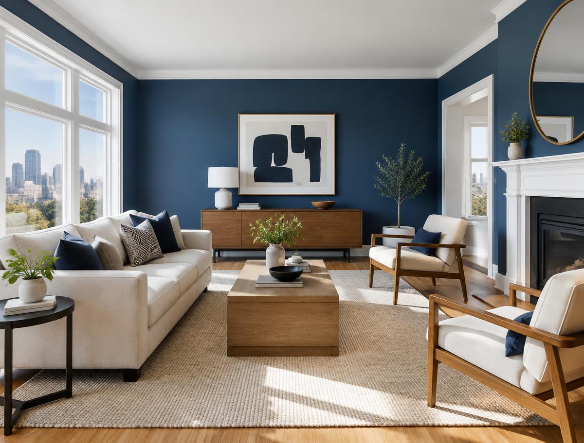 Detailed interior painting finish